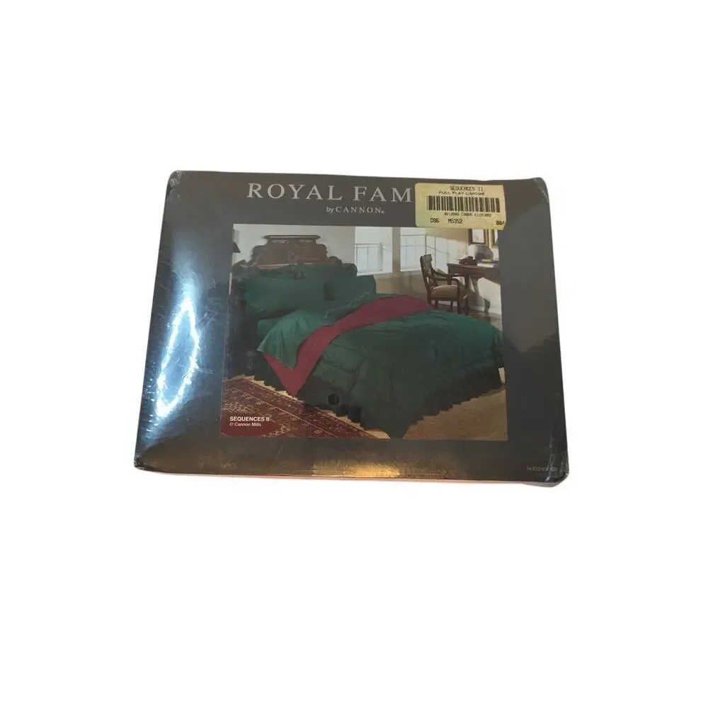 Vintage Cannon Royal Family FULL FLAT SHEET Limoge Sequences ii Pink NOS